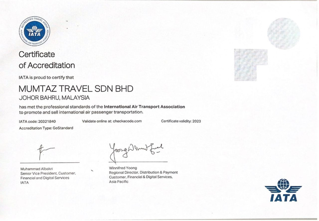 SIJIL IATA